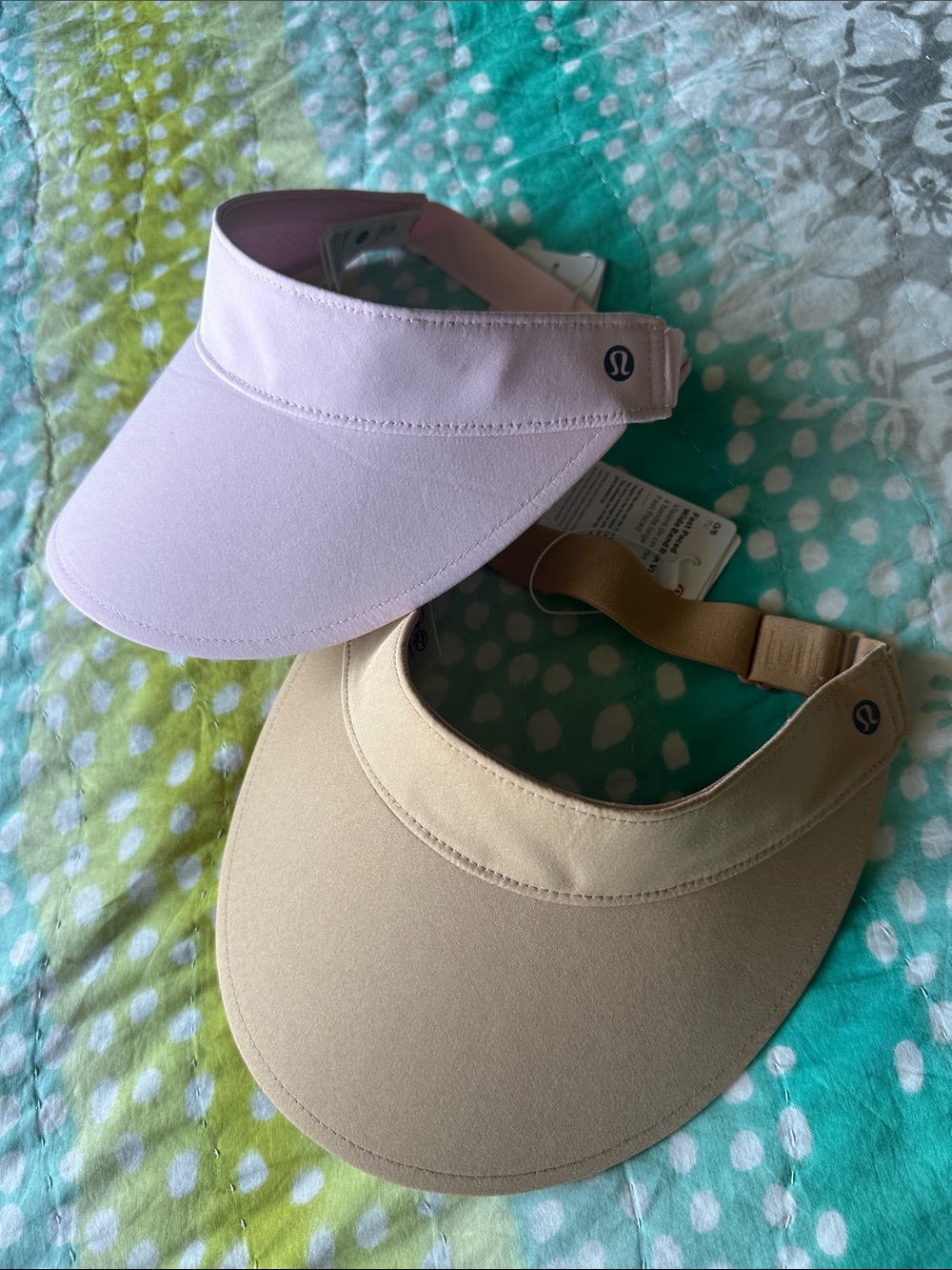lululemon athletica sun Visors in Light Pink and Beige